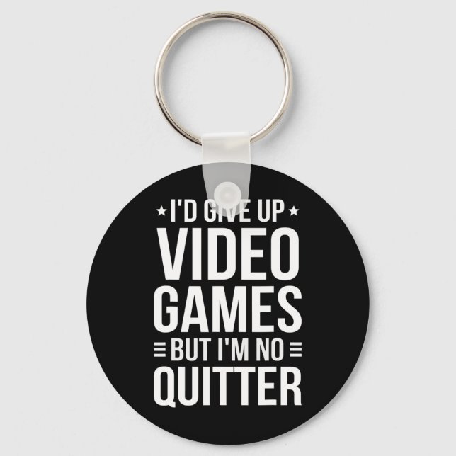 Playing Video Games - Video Gamer Meme - Funny Vid Keychain (Front)