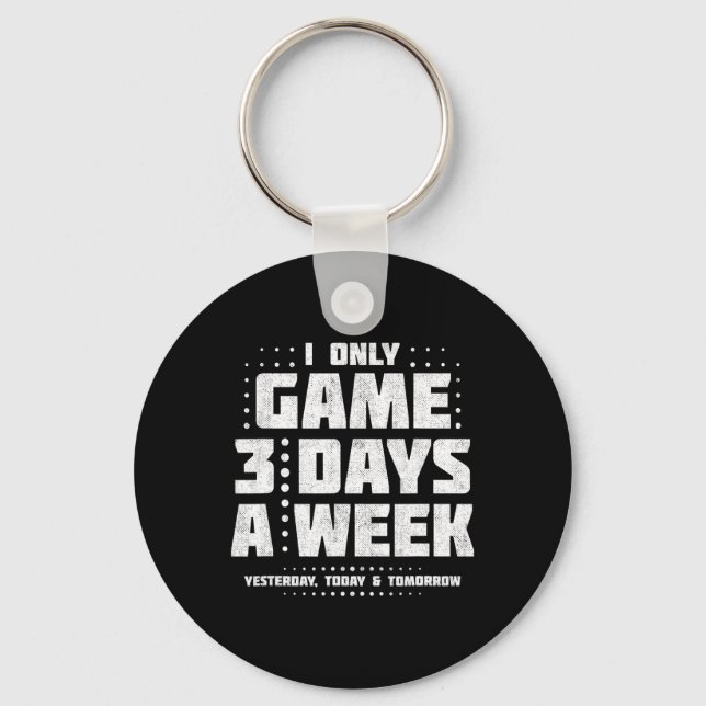 Playing Video Games - Video Gamer Meme - Funny Vid Keychain (Front)