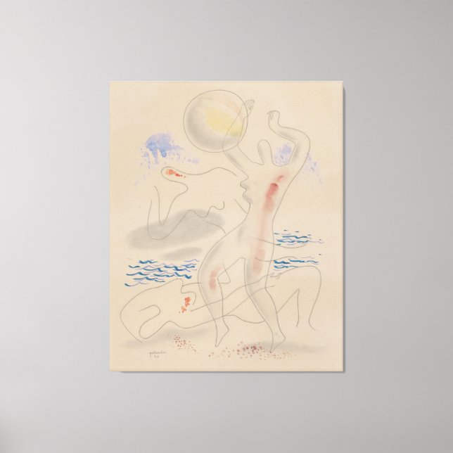 Playing with a Ball  Canvas Print (Front)