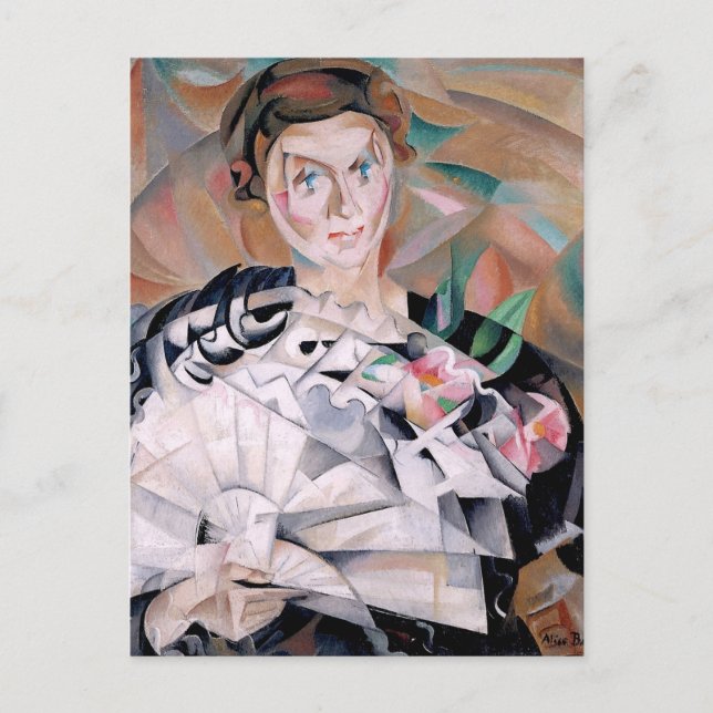 Playing With a Fan by Alice Bailly Postcard (Front)