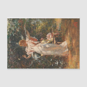 Playing With Butterflies by Alois Hans Schram Tissue Paper