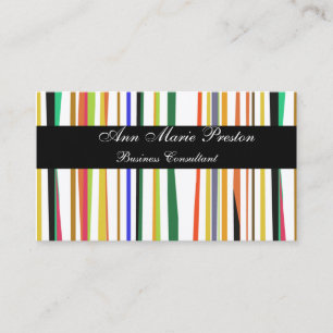 Playing with Colours! Consultant Stripe Pattern Business Card