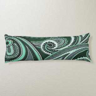 Playing With Paisley Patterns Aquamarine Tones Body Pillow