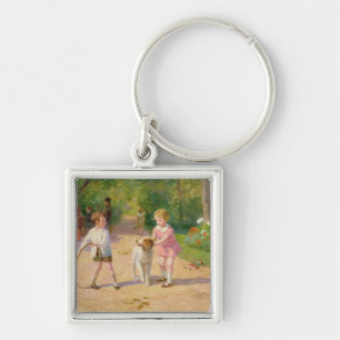 Playing with the hoop keychain