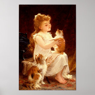 Playing with the Kitten - Print