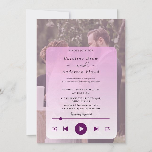 Playlist wedding Invitation (Devant)