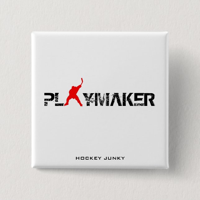 PLAYMAKER 2 INCH SQUARE BUTTON (Front)