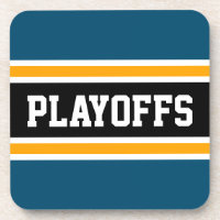 PLAYOFFS Sporty Bold Teal Yellow Black Stripes