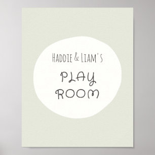 playroom custom names personalized Poster & Prints