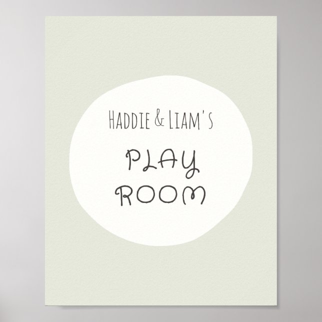 playroom custom names personalized Poster & Prints (Front)