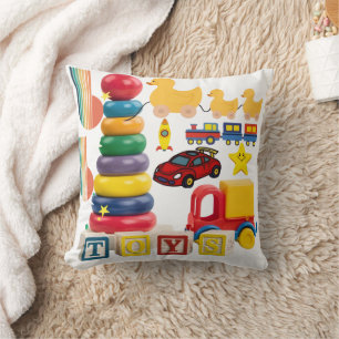Playroom throw pillow