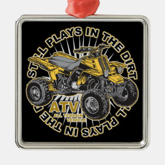 Plays in the Dirt ATV Metal Ornament