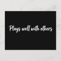 Plays Well With Others Card | Funny Kids Encourage