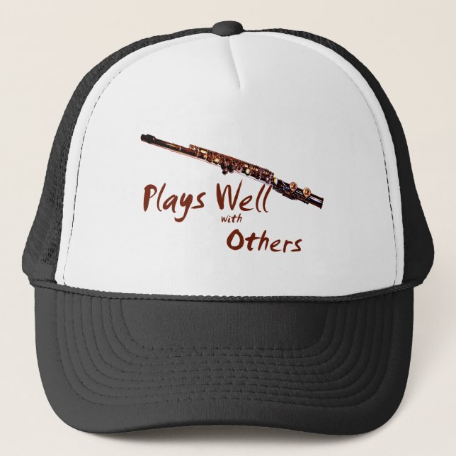 Plays Well with Others / Flute Trucker Hat (Front)