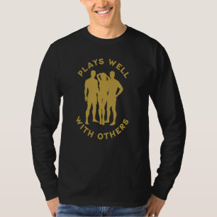 Plays Well With Others Swinger Couples Upside Down T-Shirt