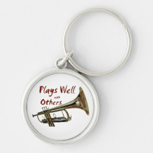 Plays Well with Others/ Trumpet Keychain