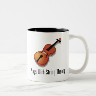 Plays With String Theory - Violin Two-Tone Coffee Mug