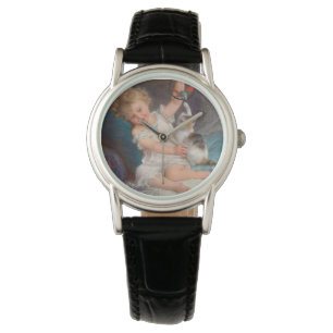 Playtime: Girl Playing with her Pet Kitten Watch