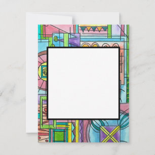 Playtime-Hand Painted Whimsical Watercolor Art Card