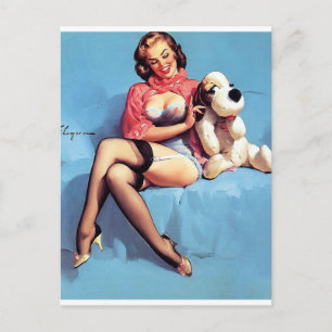 Playtime Pin Up Postcard