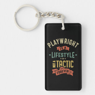 Playwright Job Title Gift Keychain