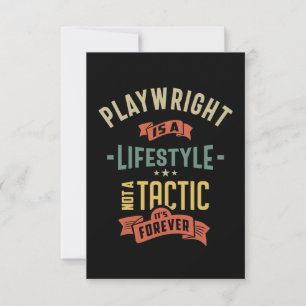 Playwright Job Title Gift RSVP Card