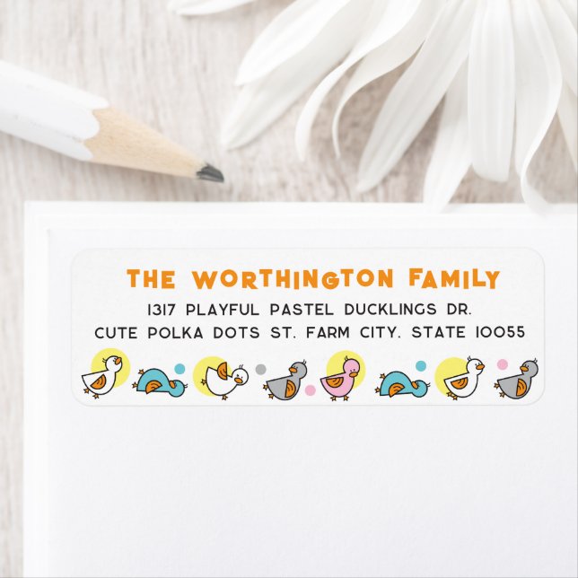Playy Pastels Baby Ducklings Adresse du Baby showe (En situation)