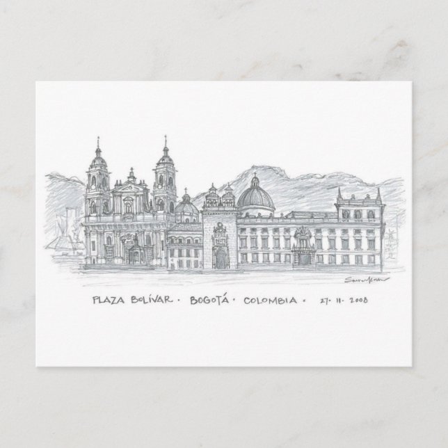 Plaza Bolívar, Bogotá, Colombia Postcard (Front)