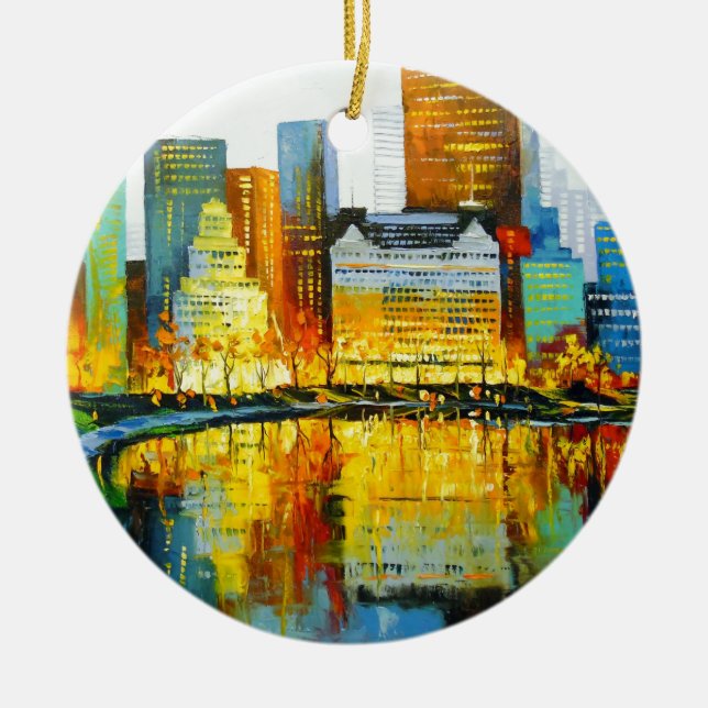 Plaza Central Park Hotel in New York Ceramic Ornament (Front)