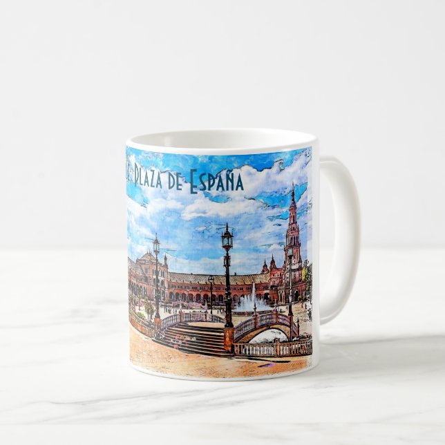 Plaza de España, Seville, Spain Coffee Mug (Front Right)