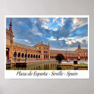 Plaza de España Seville Spain Europe Poster