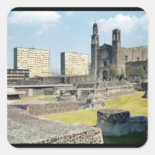 Plaza de las Tres Culturas, 14th-20th century Square Sticker