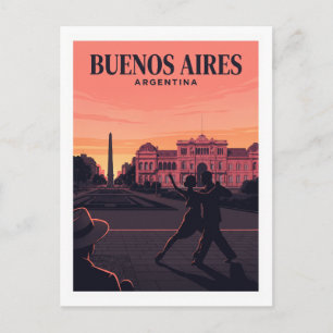 Plaza de Mayo, Buenos Aires Argentina Travel Postcard