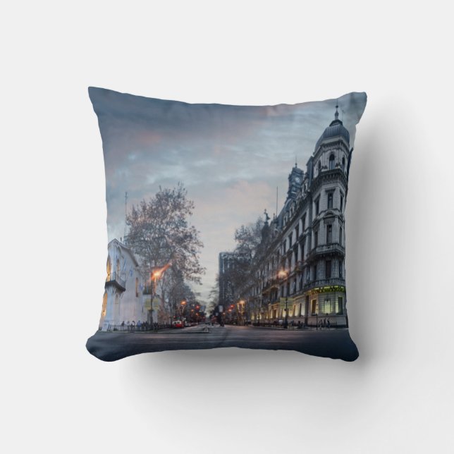Plaza De Mayo Square Throw Pillow (Front)
