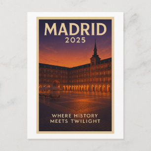 Plaza Mayor Glow – Madrid Postcard
