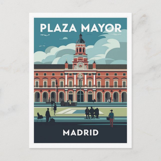 Plaza Mayor, Madrid Travel Postcard (Front)