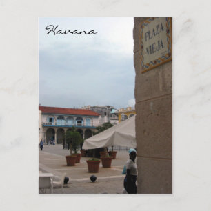 plaza vieja havana postcard