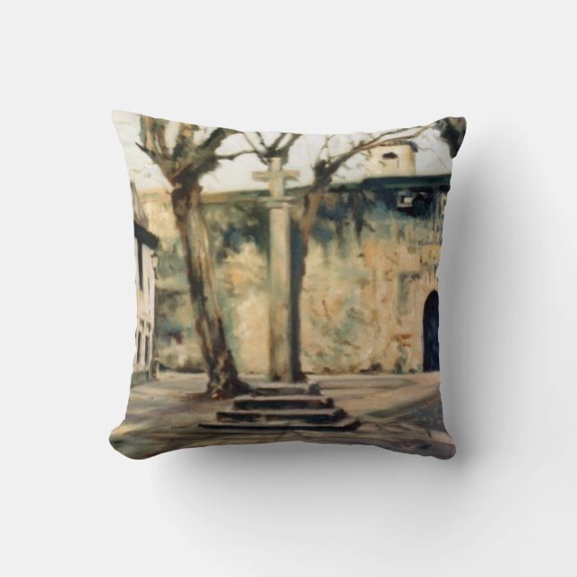 Plazuela de las Bárbaras (A Coruña) Throw Pillow (Front)