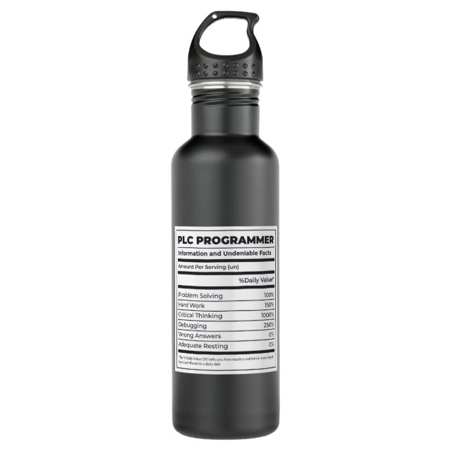 PLC Programmer Funny Programming Facts 710 Ml Water Bottle (Front)