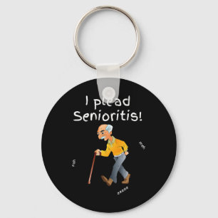 Plead Senioristis. Old Senior Man Woman Aging Alzh Keychain