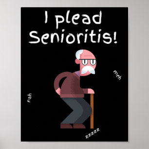 Plead Senioristis. Old Senior Man Woman Aging Alzh Poster