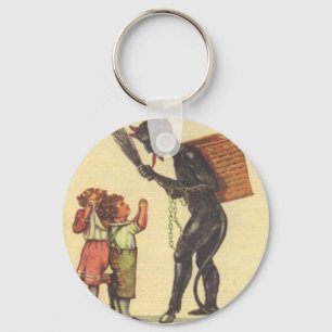Pleading With Krampus Keychain
