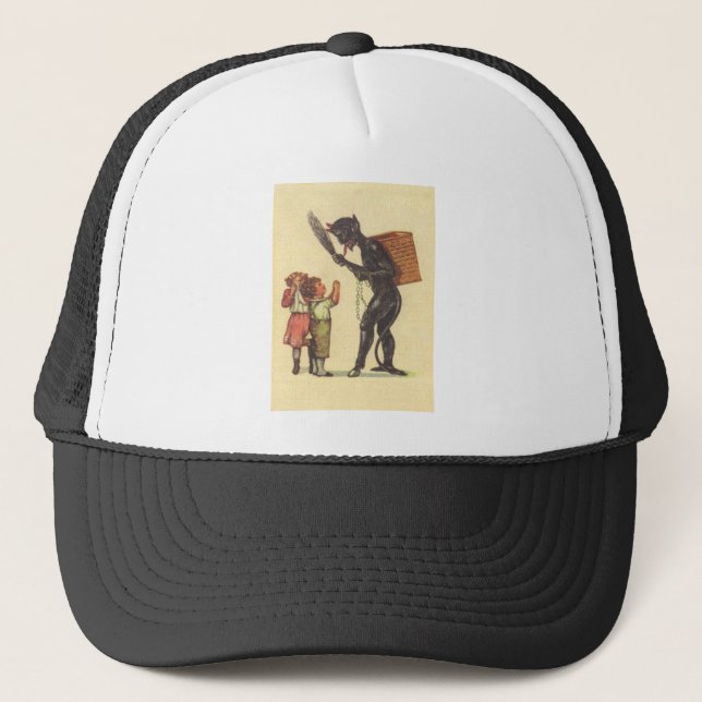 Pleading With Krampus Trucker Hat (Front)