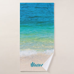 Pleasant Beach (with personalized name) Bath Towel