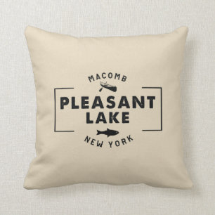 Pleasant Lake Polyester Throw Pillow 16x16