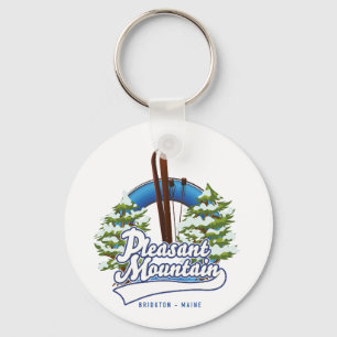 Pleasant Mountain Ski Bridgton logo. Keychain