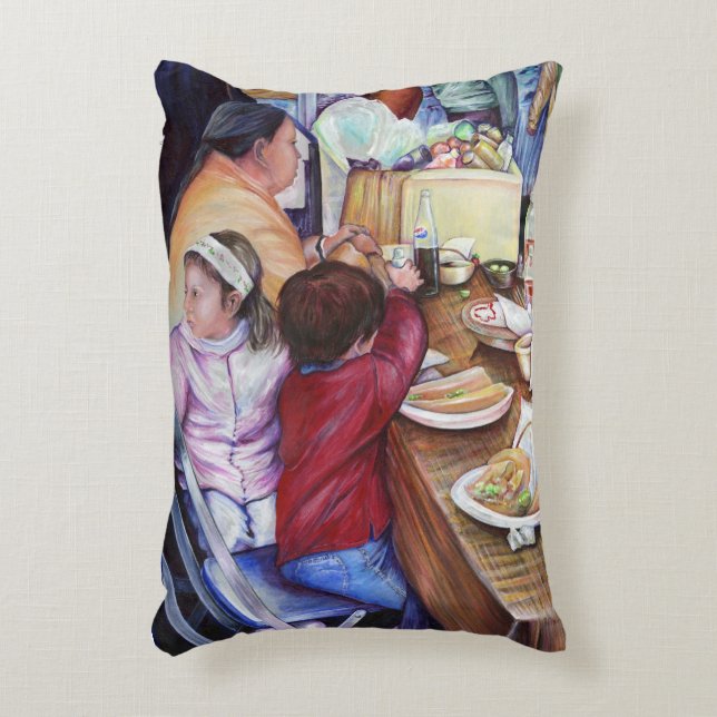 Pleasant Picnic, Mexico Accent Pillow (Front(Vertical))