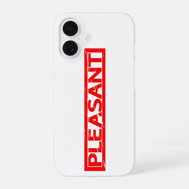 Pleasant Stamp iPhone 16 Case (Back)