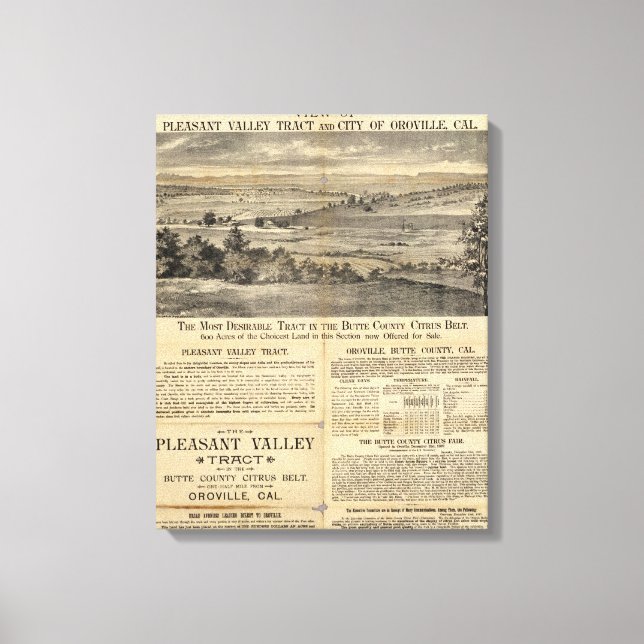 Pleasant Valley, California Canvas Print (Front)