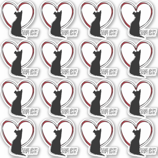 Please Adopt Don't Shop! | White or Clear (Front)